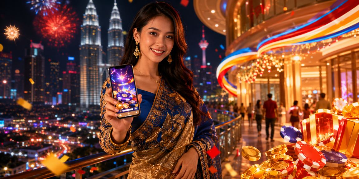 Pemain di Kuala Lumpur menggunakan aplikasi kasino dalam talian rjbet77 di telefon pintar